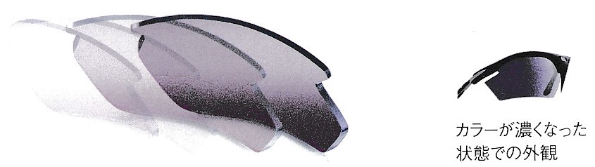 スポーツサングラスに適した割れにくい色の変わるカラーレンズインパクトX®2調光レーザーパープルレンズ