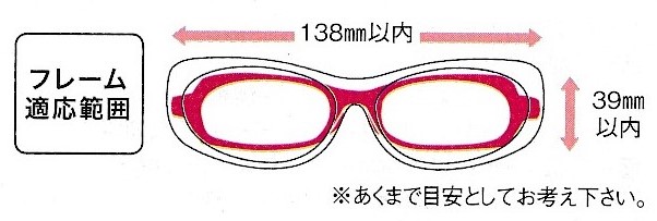 サングラスの内側内入る眼鏡のサイズ