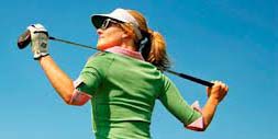 ゴルフ時の女性の紫外線によるお肌の日焼けやそのあとのシミ対策にサングラス