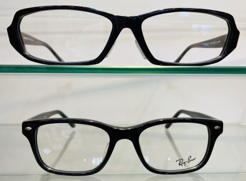 ビックメガネ枠と普通眼鏡枠の大きさ比較