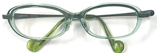 日本視能訓練士協会推薦　子ども用治療眼鏡フレームeyehapy００１グリーン