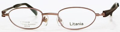 強度近視眼鏡枠Litania ベージュマット／ワインマット