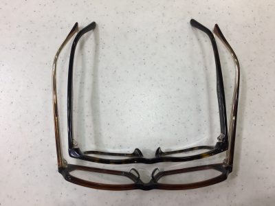 横幅１６０ｍｍ以上の眼鏡枠と普通の眼鏡枠