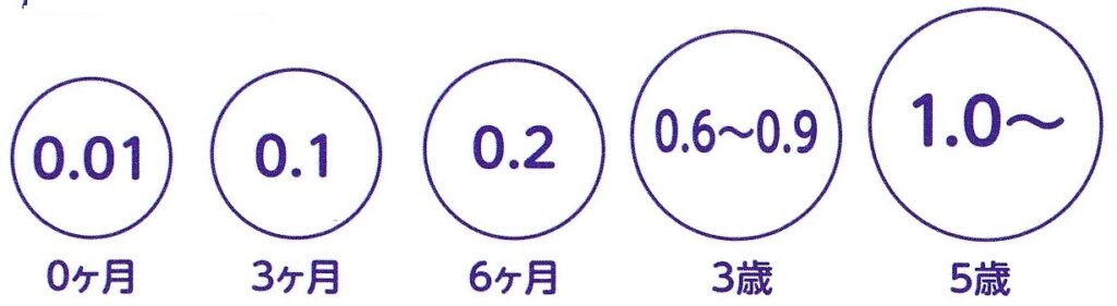 子供の視力の発達