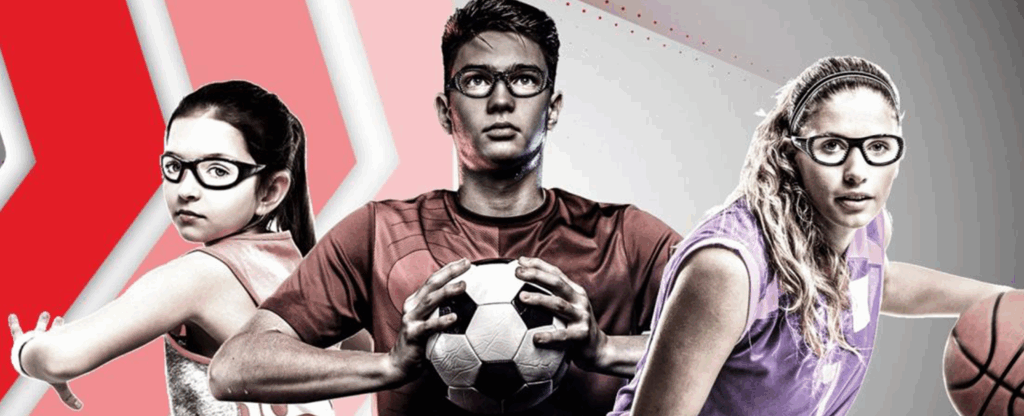 バスケットボールどきの保護眼鏡