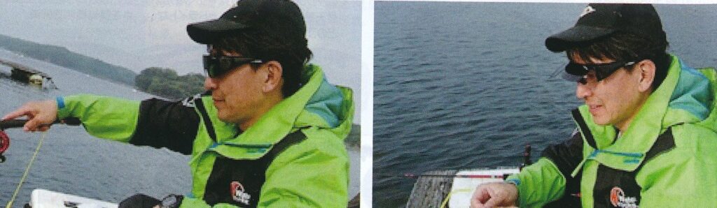 跳ね上げ偏光サングラス