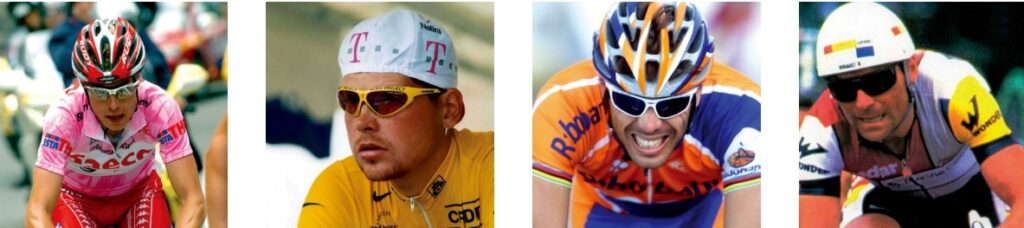 自転車とスポーツサングラス