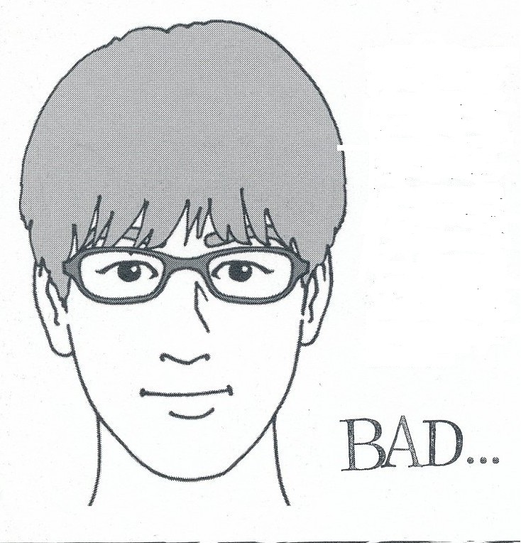 メガネと髪型BAD