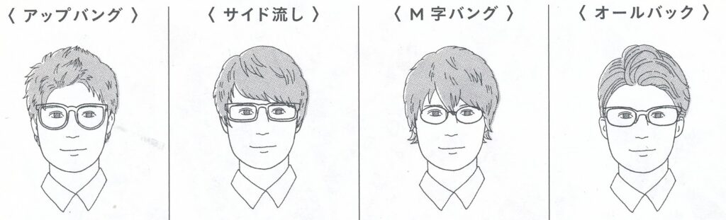 似合うメガネ 髪型